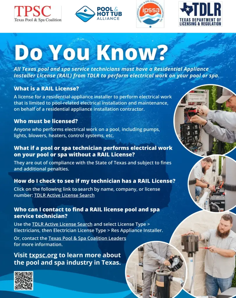 a "did you know?" pool industry banner.